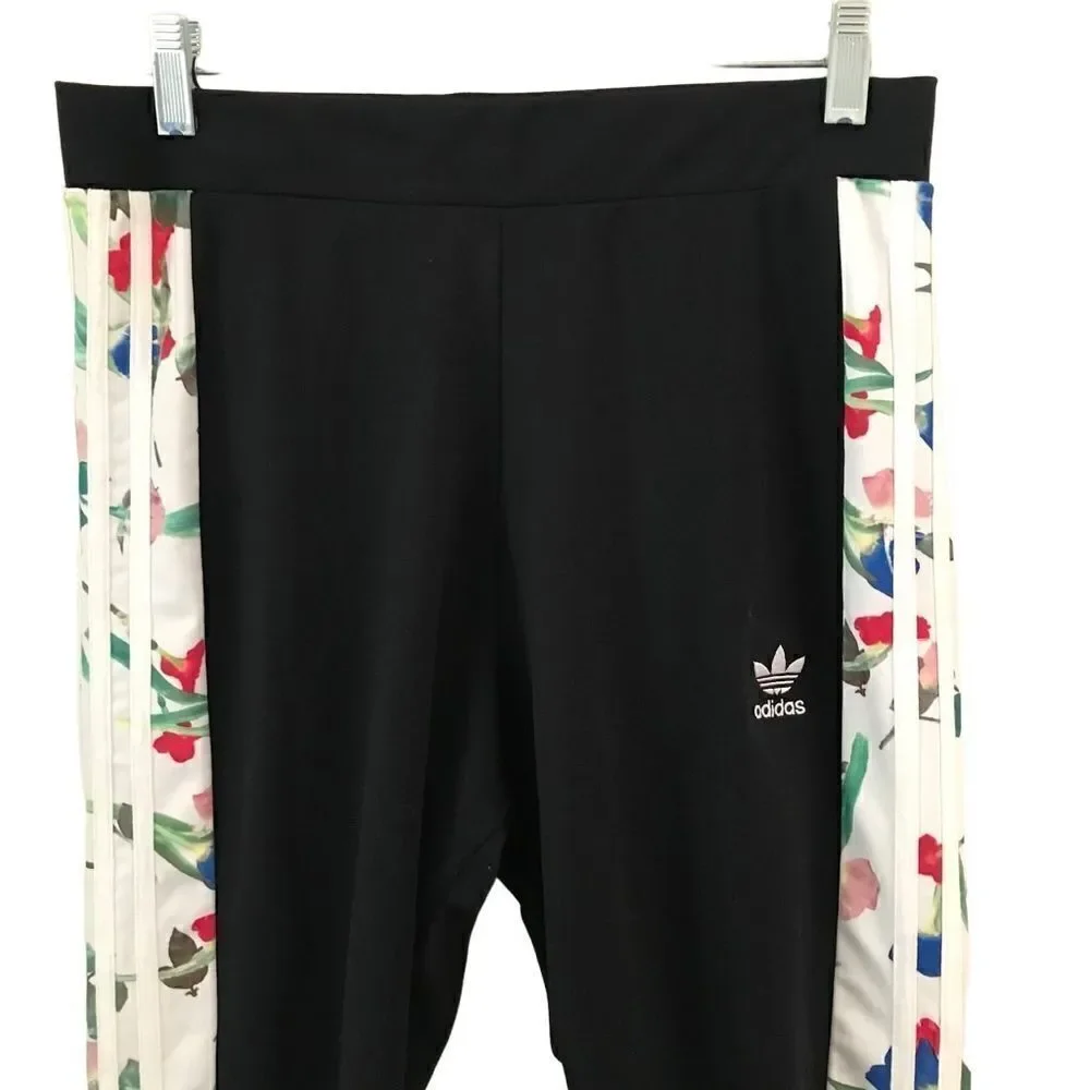 Adidas all over print tights floral leggings M/28* - Picture 5 of 10